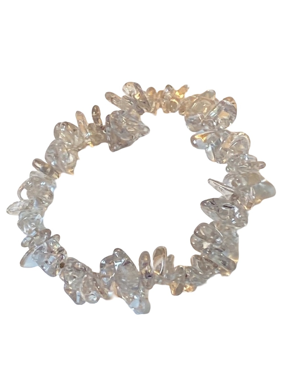 Clear Quartz Chip Reiki Jewelry Stretch Bracelet Ladies OS